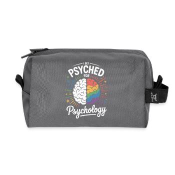 Psychedelic Psychology Brain - Recycled Toiletry Zip Bag - anthracite - Front