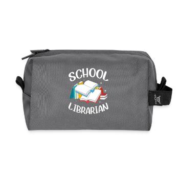Rat de bibliothèque de lecture - Trousse de toilette en tissu recyclé - anthracite - Devant