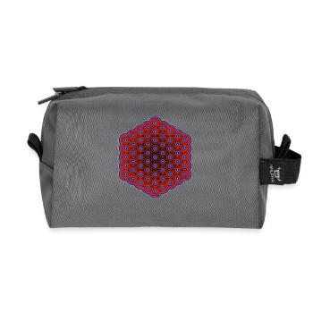 Tenue de festival Rave Techno Goa Party Mandala - Trousse de toilette en tissu recyclé - anthracite - Devant