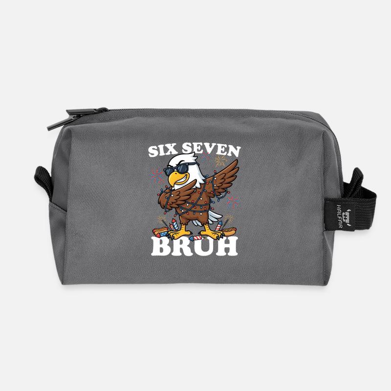 Six Seven Bruh 4. Juli Dabbing Eagle 4. Juli - Recycelte Kulturtasche - Anthrazit