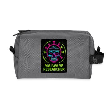 Cybersecurity: Malware Researcher - Recycled Toiletry Zip Bag - anthracite - Front