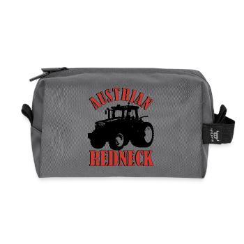 Austrian Redneck – Alpenstil mit Traktor und Bier  - Recycelte Kulturtasche - Anthrazit - Vorne