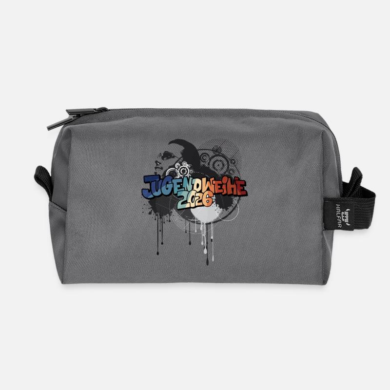 Jugendweihe Graffiti 2026 - Recycelte Kulturtasche - Anthrazit
