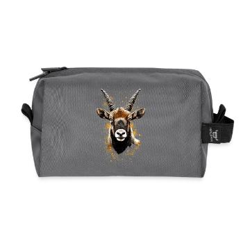 Steinbock Ziege Alpensteinbock Capricorn Ziegen - Recycelte Kulturtasche - Anthrazit - Vorne