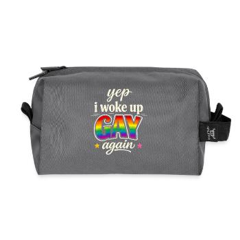 Rainbow GAY – Chemise éveillée - Trousse de toilette en tissu recyclé - anthracite - Devant