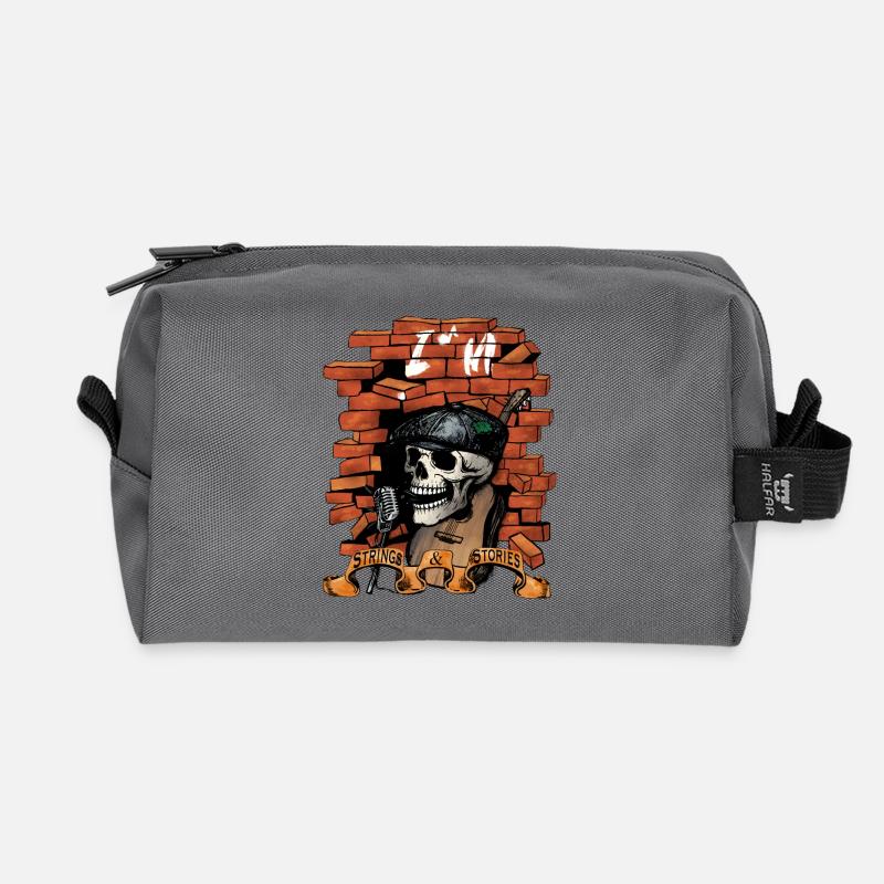 Upload_Logo - Recycled Toiletry Zip Bag - anthracite