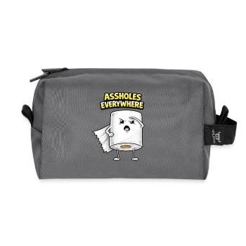 Héros du papier toilette partout - Trousse de toilette en tissu recyclé - anthracite - Devant