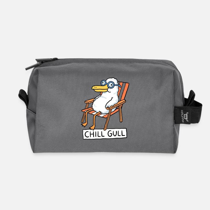 Chill Gull Lounge - Recycelte Kulturtasche - Anthrazit