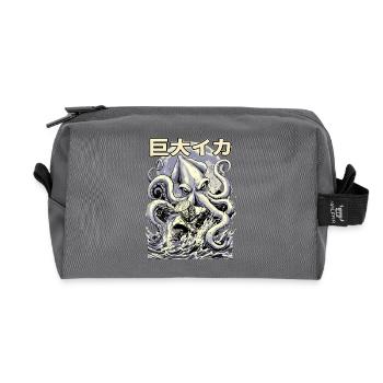 Fischer vs Kraken Japanese Retro Style - Recycled Toiletry Zip Bag - anthracite - Front