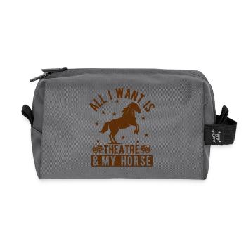 Théâtre musical Tout ce que je veux Mon cadeau de cheval et de théâtre - Trousse de toilette en tissu recyclé - anthracite - Devant