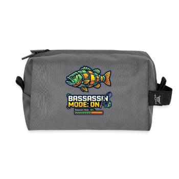 Bassassin Mode On Angler Design - Recycelte Kulturtasche - Anthrazit - Vorne
