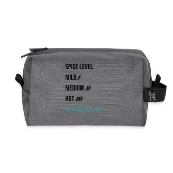 Spice Level Neurospicy - Neurodivergent Humor - Recycled Toiletry Zip Bag - anthracite - Front