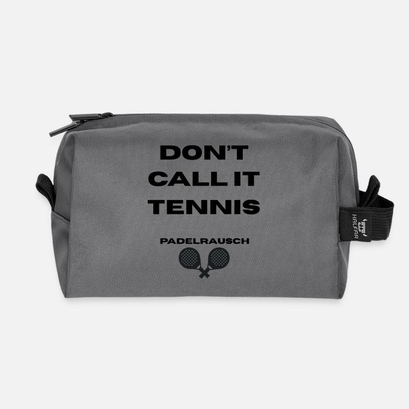 Padel - Don't call it Tennis - Recycelte Kulturtasche - Anthrazit