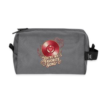 Du bist mein Lieblingslied auf Vinyl Valentine - Recycelte Kulturtasche - Anthrazit - Vorne
