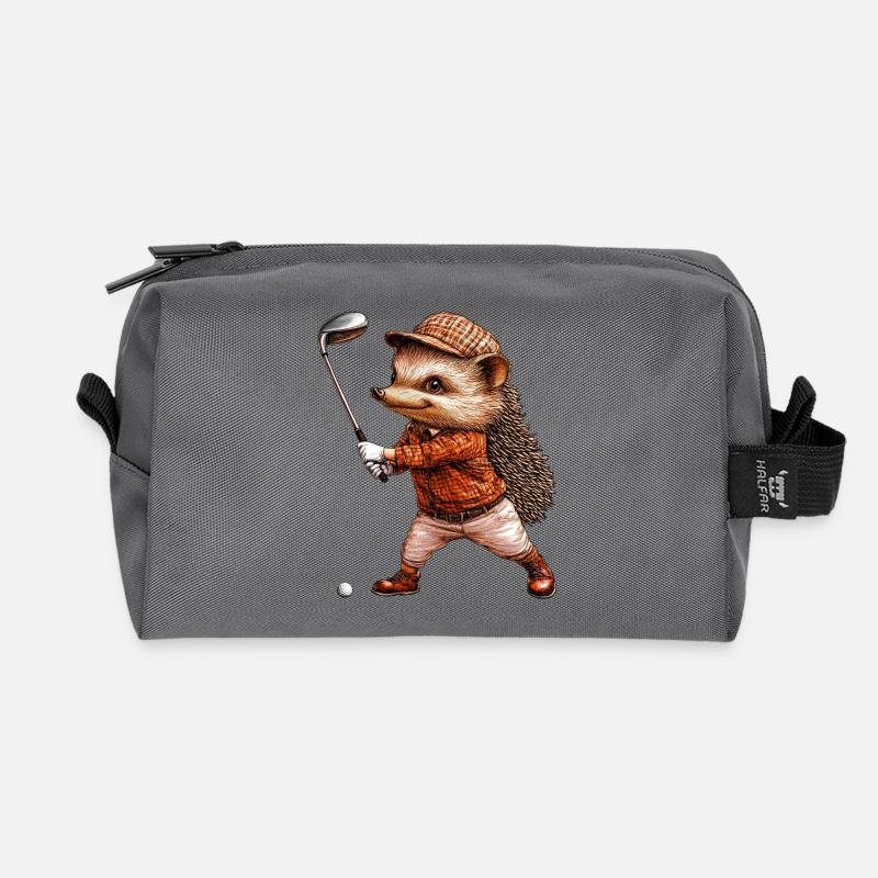 Igel Golf - Recycelte Kulturtasche - Anthrazit