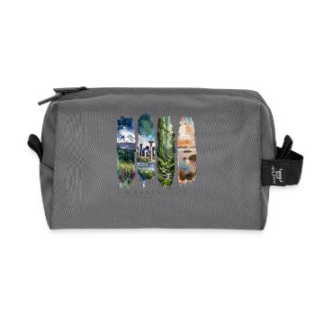 Washington Travel – Ambiances Evergreen & Skyline - Trousse de toilette en tissu recyclé - anthracite - Devant