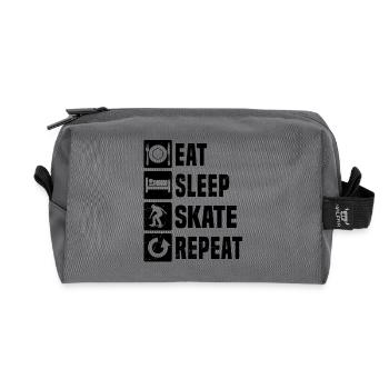 Skateboarding perfect for every skater - Recycled Toiletry Zip Bag - anthracite - Front