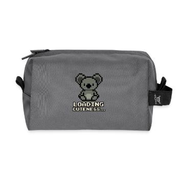 Pixelkoala Loading Cuteness - Recycelte Kulturtasche - Anthrazit - Vorne