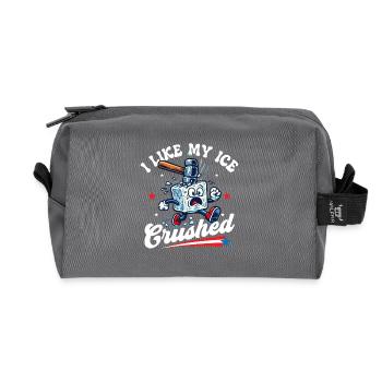 I Like My Crushed Pro Immigration Abolish  - Recycled Toiletry Zip Bag - anthracite - Front