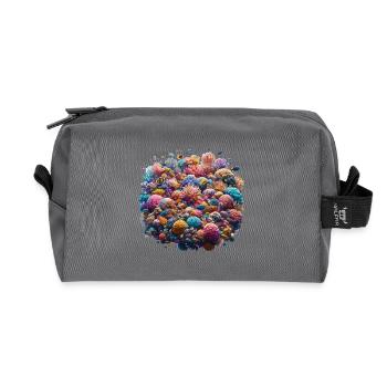 Coral Reef Color Sea - Recycled Toiletry Zip Bag - anthracite - Front