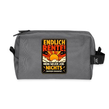 Retirement at last! New job: Nothing but retirement - Recycled Toiletry Zip Bag - anthracite - Front