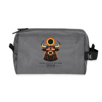 Total Solar Eclipse in Spain August 2026 - Recycled Toiletry Zip Bag - anthracite - Front