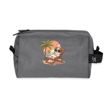 Salon de plage Corgi - Trousse de toilette en tissu recyclé - anthracite - Devant