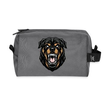 Rottweiler Alpha Guardian Dog Strength - Recycled Toiletry Zip Bag - anthracite - Front