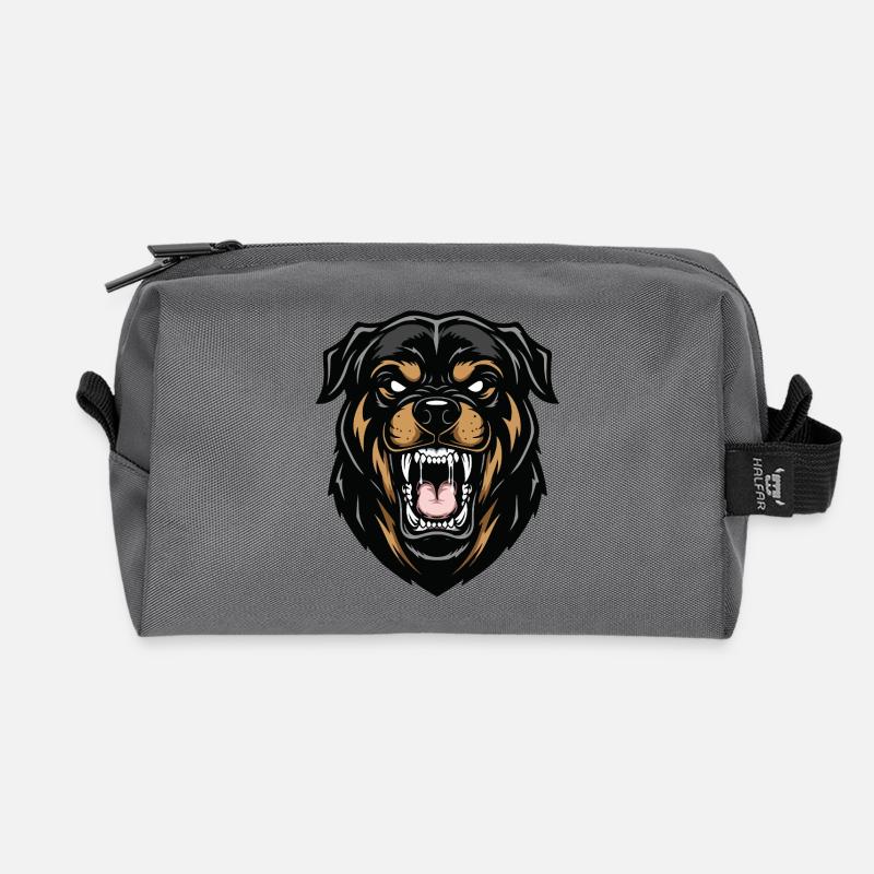 Rottweiler Alpha Guardian Dog Stärke - Recycelte Kulturtasche - Anthrazit