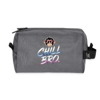 Chill Bro Monkey - Recycelte Kulturtasche - Anthrazit - Vorne