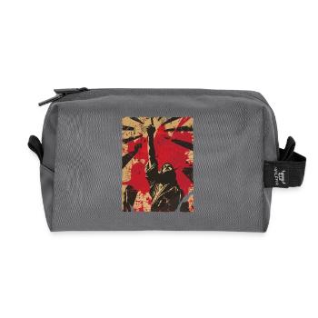 Standing Fist Protest - Recycled Toiletry Zip Bag - anthracite - Front