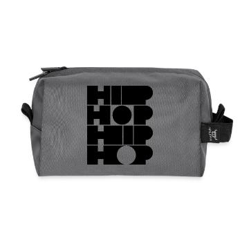 Hip Hop design de logo typographique audacieux - Trousse de toilette en tissu recyclé - anthracite - Devant