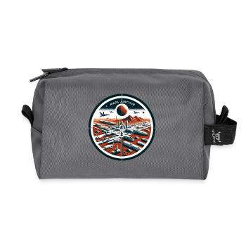 Patch du spatioport de Mars Junction - Trousse de toilette en tissu recyclé - anthracite - Devant