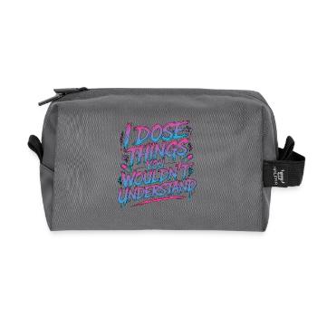 Hospital Pharmacist I Dose Things Pharmaceutical - Recycled Toiletry Zip Bag - anthracite - Front