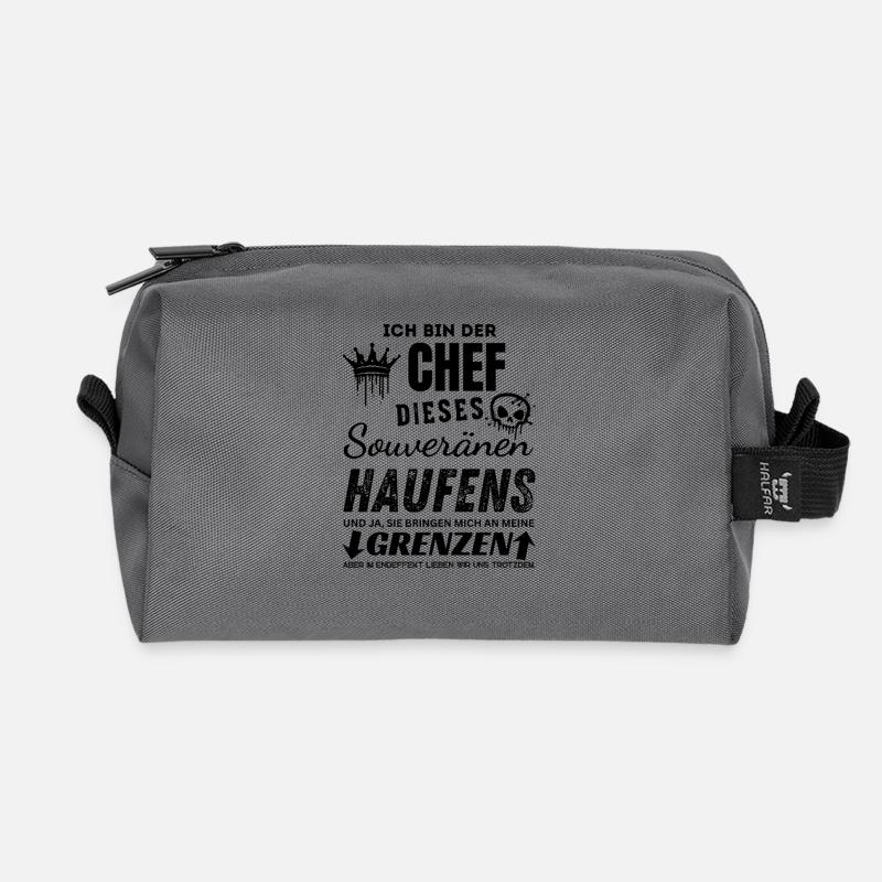 Stolzer Chef des souveränen Haufens Chef Geschenk - Recycelte Kulturtasche - Anthrazit