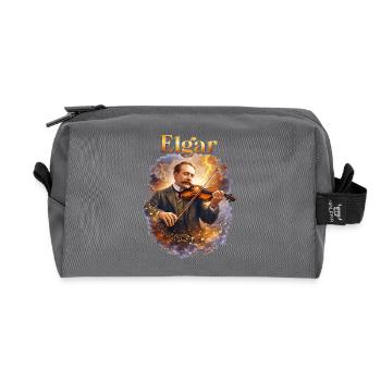 Elgar Violin in the Storm - Recycled Toiletry Zip Bag - anthracite - Front