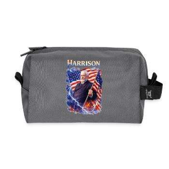 Harrison Patriot Thunder - Recycled Toiletry Zip Bag - anthracite - Front