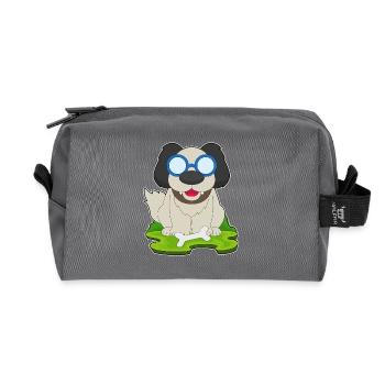 Os de chien - Trousse de toilette en tissu recyclé - anthracite - Devant
