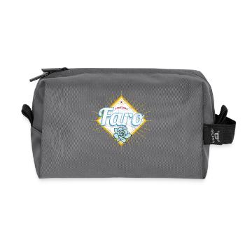 Faro Algarve Portugal with Succulent Souvenir - Recycled Toiletry Zip Bag - anthracite - Front