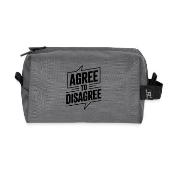 Agree to Disagree - Recycled Toiletry Zip Bag - anthracite - Front