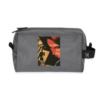 Noir-Collage-Porträt - Recycelte Kulturtasche - Anthrazit - Vorne