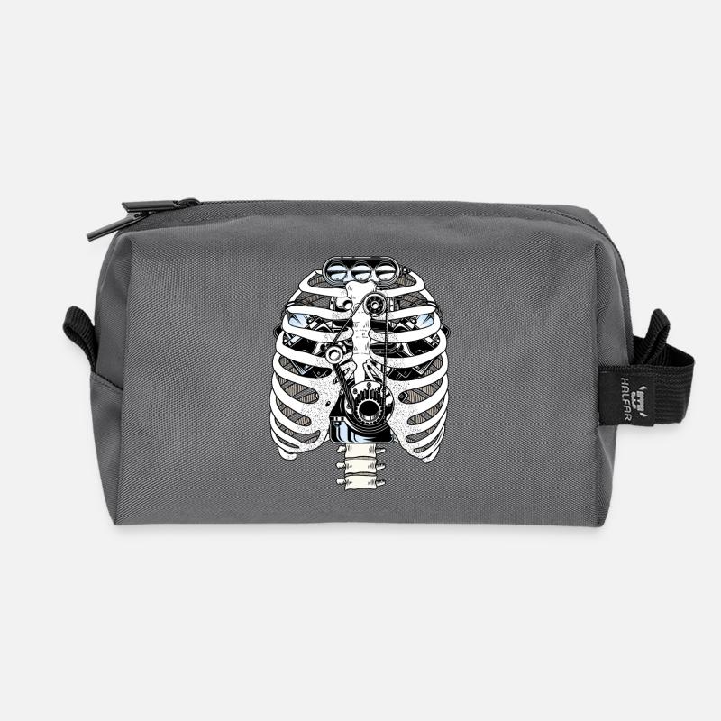 Biomech Ribcage-Motormechaniker - Recycelte Kulturtasche - Anthrazit