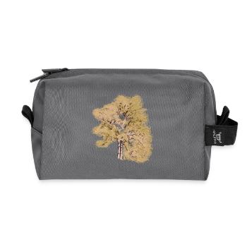 Conifer Natural Tree Art Painting - Recycled Toiletry Zip Bag - anthracite - Front