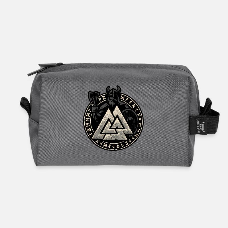 Nordisches Runenkriegsherren-Emblem - Recycelte Kulturtasche - Anthrazit
