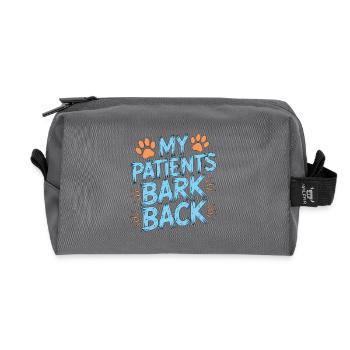 Vet Tech My Patients Bark Animal Care Professional - Recycled Toiletry Zip Bag - anthracite - Front