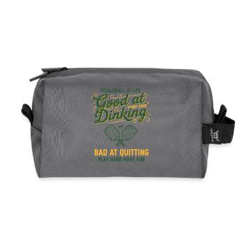 Joueur drôle de pickleball adore le terrain de pickleball - Trousse de toilette en tissu recyclé - anthracite - Devant