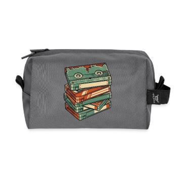 VHS Videokassette Retro Vintage - Recycelte Kulturtasche - Anthrazit - Vorne