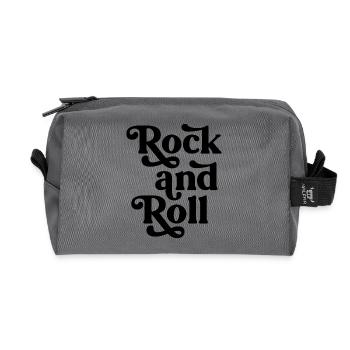 Vintage Rock'n'Roll-Typografie-Design - Recycelte Kulturtasche - Anthrazit - Vorne