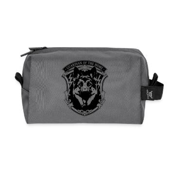 Cimier du berger allemand gardien de la maison - Trousse de toilette en tissu recyclé - anthracite - Devant