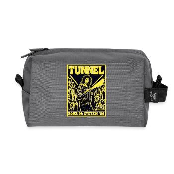 Tunnel Graffiti 86 Bomb Da System - Recycled Toiletry Zip Bag - anthracite - Front